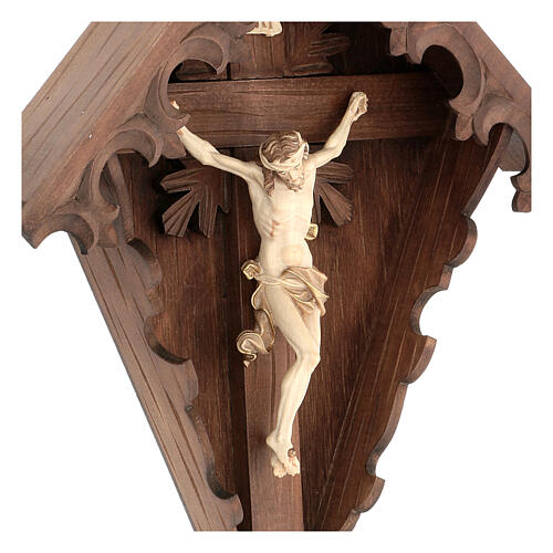 Flurkreuz aus 3-fach gebeiztem Tannenholz mit Corpus Christi 6