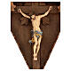 Croce campagna abete brunita oro zecchino antico con Corpo Cristo s6