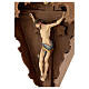 Krzyż przydrożny, drewno jodły przyciemniane z Ciałem Chrustusa, wyk. antykowane, czyste złoto s2