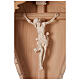 Jesus Christ on rustic cross in natural larch wood Valgardena s2