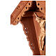 Christ sur croix de campagne mélèze résistant à l'eau Val Gardena naturel s5