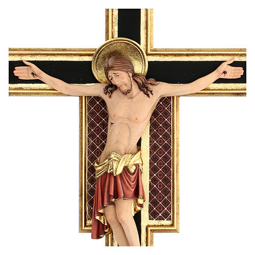 Kruzifix von Cimabue bemalten Grödnertal Holz 2