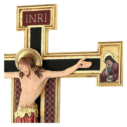 Kruzifix von Cimabue bemalten Grödnertal Holz 7