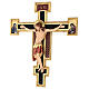 Crucifix Cimabue bois Val Gardena peint s6