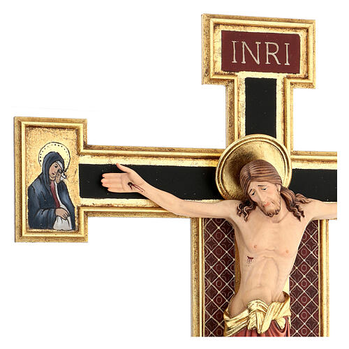 Crocifisso Cimabue legno Valgardena dipinto 5