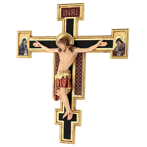Crocifisso Cimabue legno Valgardena dipinto 6