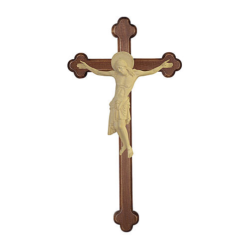 Krucyfiks Cimabue, krzyż przyciemniany, barokowy styl, drewno naturalne Valgardena 1