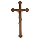 Crucifijo Cimabue cruz bruñida barroca madera Val Gardena pintada s4