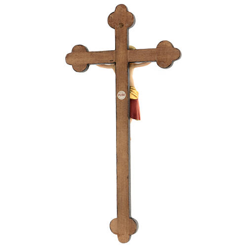 Crucifix Cimabue croix vieillie baroque bois Val Gardena peint 6
