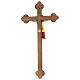 Crucifixo Cimabue cruz antiquada barroca madeira Val Gardena pintada s6