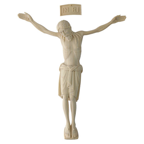 San Damiano Body of Christ in natural wood, Val Gardena 1
