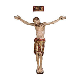 San Damiano Body of Crist in wood with pure gold drape, Val Gardena