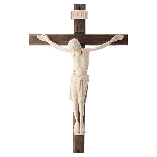 San Damiano Cross in natural wood with straight cross, Val Gardena 5