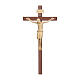 Krucyfiks San Damiano, prosty krzyż, drewno Valgardena naturalne s1