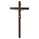Crucifixo São Damião cruz reta madeira Val Gardena natural s9