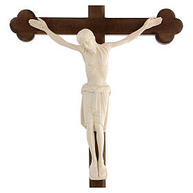 Crucifijo San Damián cruz bruñida barroca madera Val Gardena natural