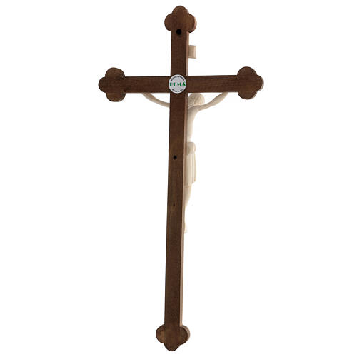 San Damiano Cross in natural wood, burnished cross baroque style, Val Gardena 7