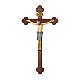 Krucyfiks San Damiano, krzyż przyciemniany, barokowy, drewno Valgardena, malowane Ciało Chrystusa s1