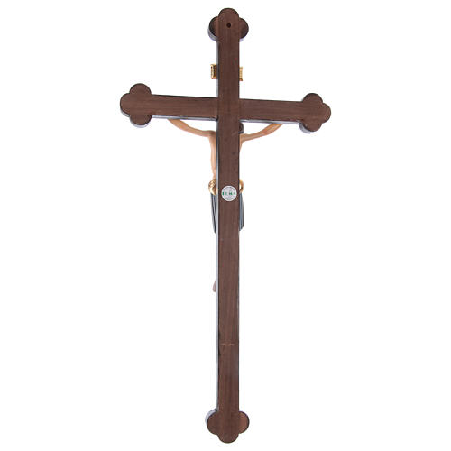 Saint Damien cross in pure gold and painted wood baroque style Valgardena 5