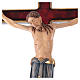 Saint Damien cross in pure gold and painted wood baroque style Valgardena s2