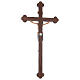 Saint Damien cross in pure gold and painted wood baroque style Valgardena s5