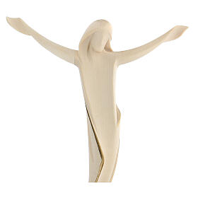 Body of Christ in wood, waxed and with golden decoration, Ambiente Design, Val Gardena