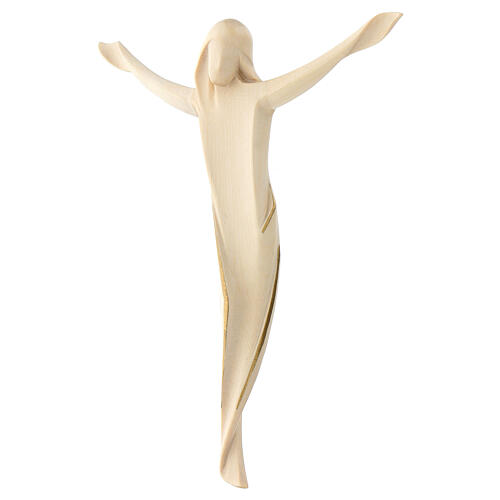 Body of Christ in wood, waxed and with golden decoration, Ambiente Design, Val Gardena 3