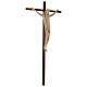 Crucifix Ambiente Design croix droite lisse bois Val Gardena bruni 3 tons s4