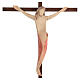 Crucifix Ambiente Design croix droite lisse bois Val Gardena peintures à l'eau s2