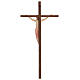 Crucifix Ambiente Design croix droite lisse bois Val Gardena peintures à l'eau s7