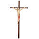 Crucifix in wood with straight cross, watercolours, Ambiente Design, Val Gardena s3