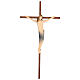 Crucifix Ambiente Design croix droite lisse bois Val Gardena peint s1