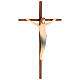 Crucifixo Ambiente cruz reta lisa madeira Val Gardena pintada s3