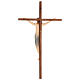 Crucifixo Ambiente cruz reta lisa madeira Val Gardena pintada s5