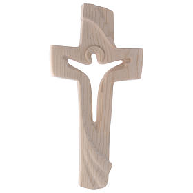 Risen Christ cross in ash wood, Val Gardena rural design