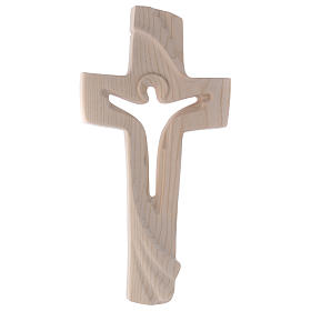 Crucifijo Modelo "Diseño Rústico" Jesús Resucitado Madera de Fresno Val Gardena