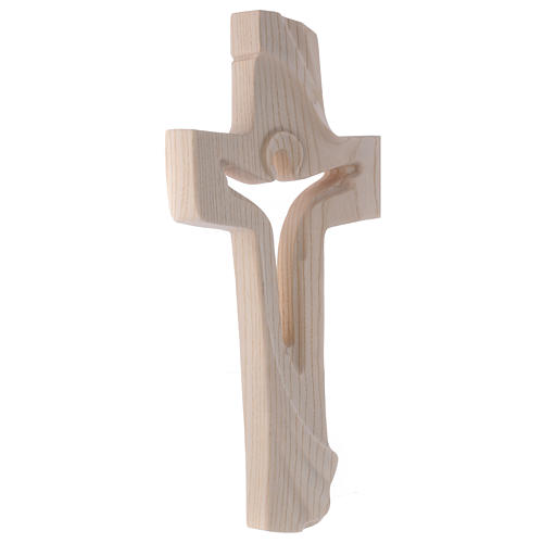 Natural wood cross Risen Christ, Val Gardena, country style 4