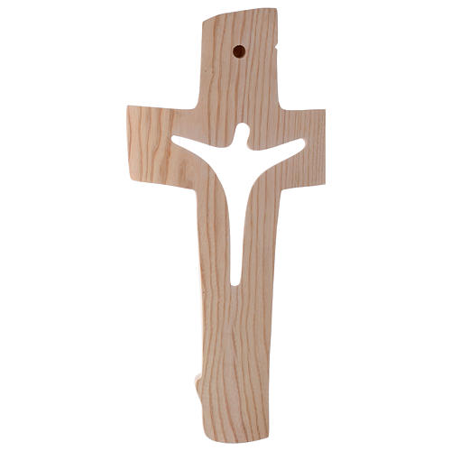 Natural wood cross Risen Christ, Val Gardena, country style 5