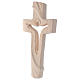 Natural wood cross Risen Christ, Val Gardena, country style s3