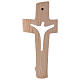 Natural wood cross Risen Christ, Val Gardena, country style s5