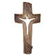 Kreuz des Friedens rustikaler Stil Grödnertal Holz Ambiente Desing braunfarbig s1