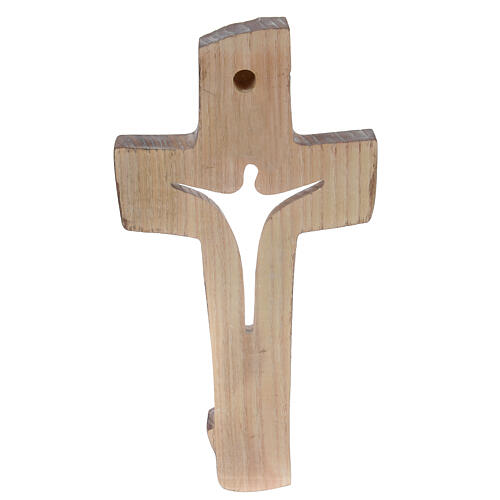 Krzyż Ambiente, Design rustykalny, Chrystus Zmartwychwstały, drewno Valgardena, przyciemniany na 3 kolory 4