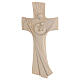 Cross Rustico Design with Holy Family in natural wood Val Gardena s1