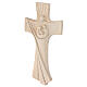 Cross Rustico Design with Holy Family in natural wood Val Gardena s3