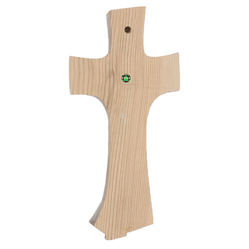 Kreuz der Heiligen Familie rustikaler Stil Grödnertal Holz Ambiente Design braunfarbig 6