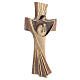 Cross in burnished wood Holy Family, Ambiente Design, Val Gardena s5