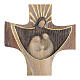 Croce ambiente Design Rustico Sacra Famiglia legno Valgardena brunito 3 colori s2