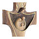 Croce ambiente Design Rustico Sacra Famiglia legno Valgardena brunito 3 colori s4