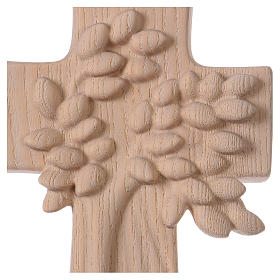 Tree of life cross in natural Val Gardena wood rustic style