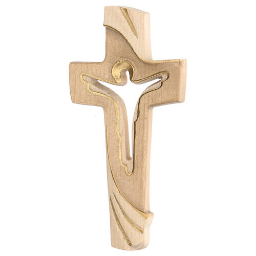 Kreuz des Friedens Grödnertal Holz Ambiente Design braunfarbig 2